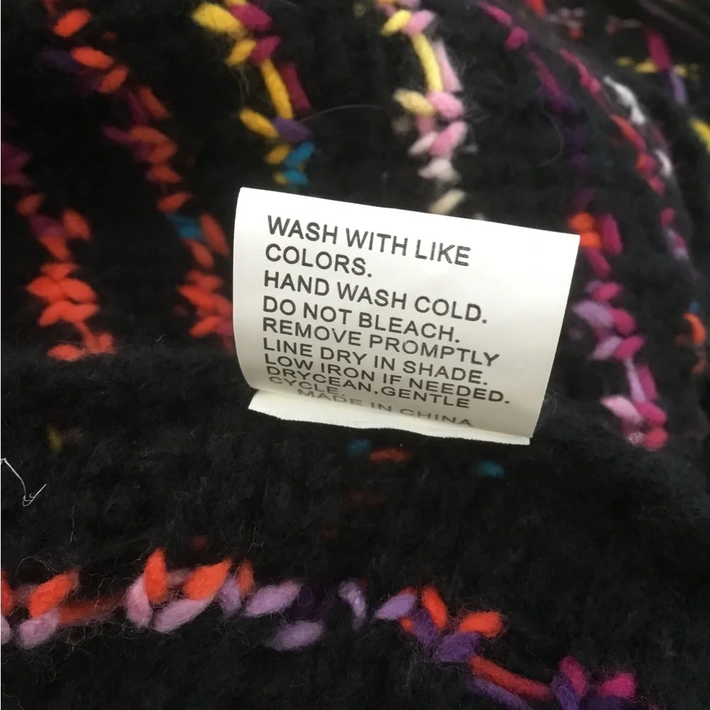 Multicolor Fringe Knit Coat - Picture 4 of 10